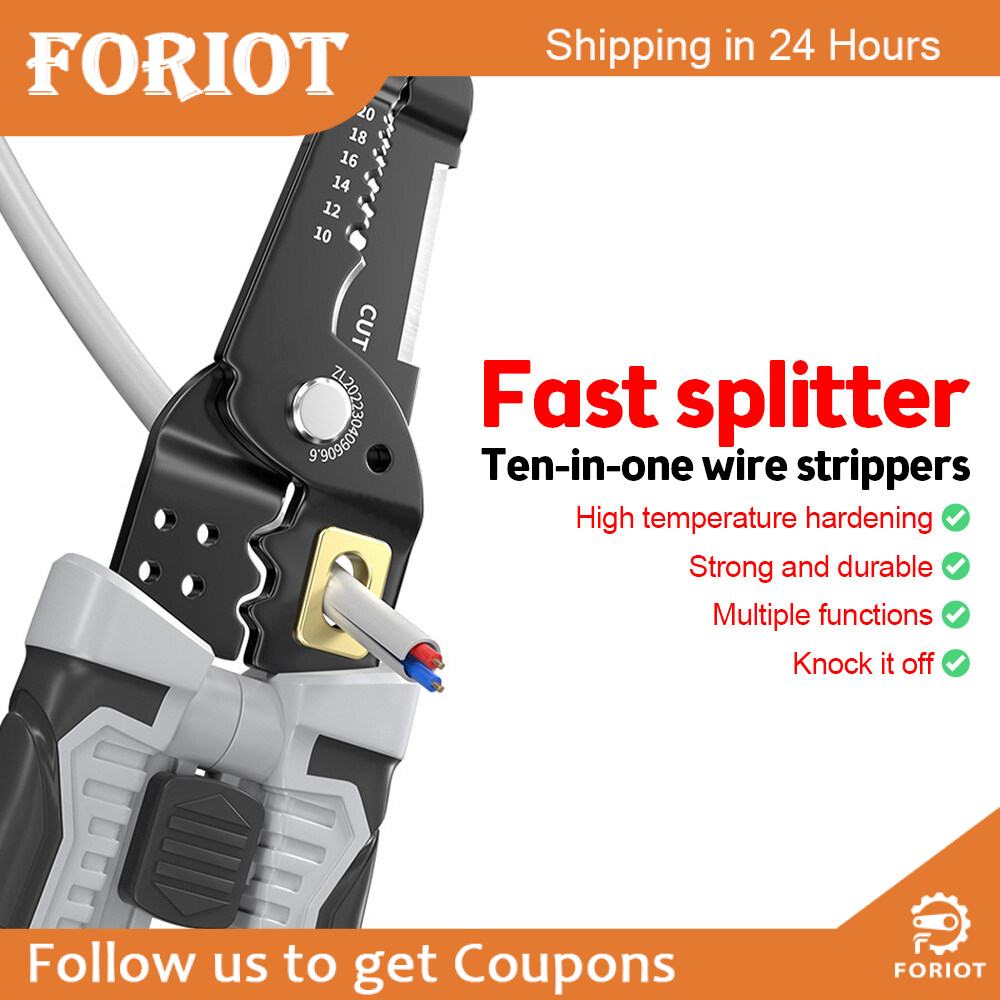 Foriot Wire Cutter Wire Stripper Heavy Duty Automatic Wire Stripper Tool for Solid and Stranded Electrical Wire