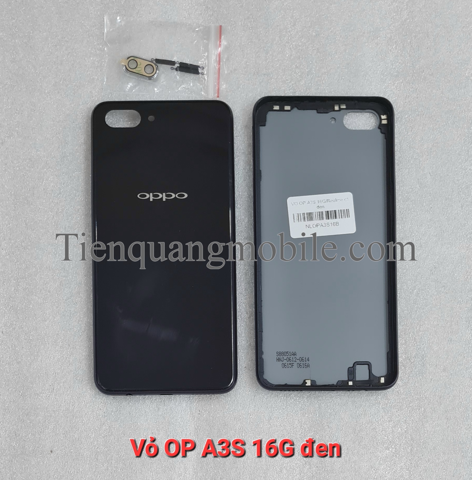 Bộ vỏ Oppo A3S 16GB (Gồm vỏ, xương, kính cam, nút bấm)