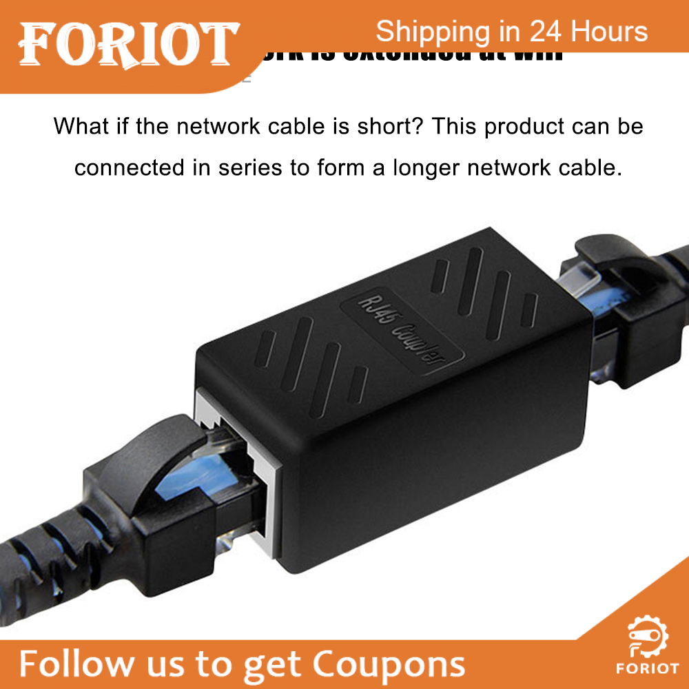 Foriot RJ45 Coupler Ethernet Couplers Ethernet Extender Adapter Cat8 Cat7 Cat6 Cat5e Cat5 Inline Coupler Ethernet Connector