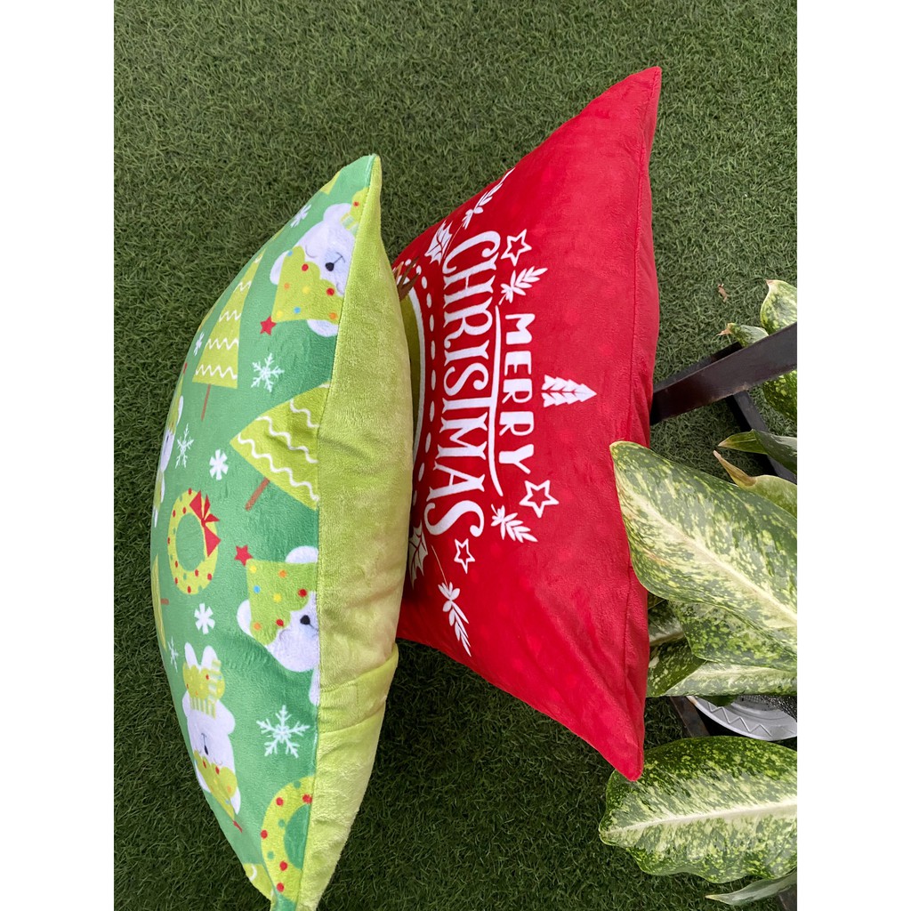 Vỏ gối trang trí Giáng Sinh 45-45cm