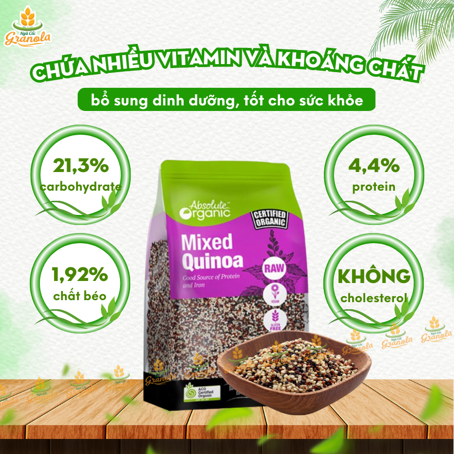 Hạt diêm mạch Úc Mixed Quinoa hỗn hợp loại ngon (400GR) - (Hạt Ngon)