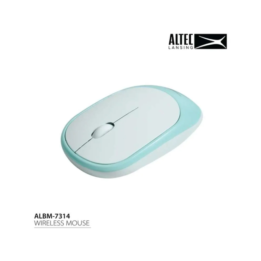 Chuột wireless Altec ALBM-7314 siêu mỏng - thích hợp dùng văn phòng (Trắng xanh) Nhất Tín Computer