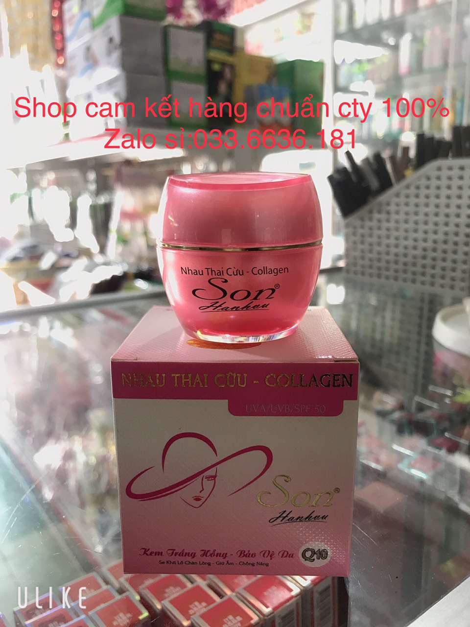 kem son nhau thai cừu  collagen trắng hồng bảo vệ da se khít lỗ chân lông giữ ẩm  chống nắng hủ 10g