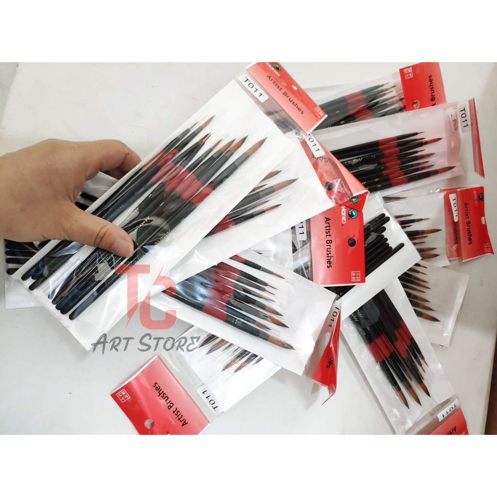 Bộ 8 Cọ Tỉa Nét, Cọ Bút Lông T011 Marie'S ( Cọ Lông Mềm, Đầu Tròn Nhọn )