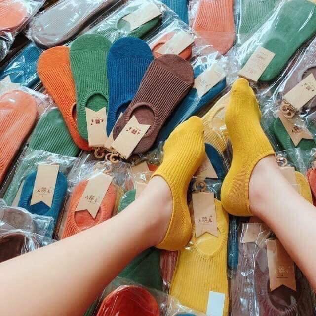 Set 5 đôi tất hài len gân ,Vớ len đi giày lười