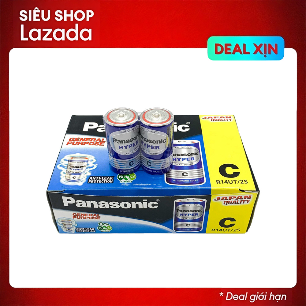Bộ 2 pin C - Panasonic R14UT (xanh)