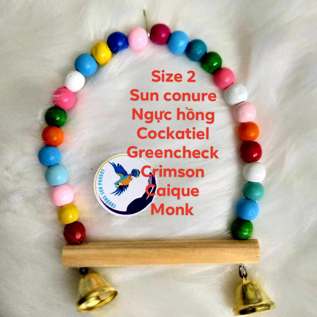 1 xích đu đủ size cho vẹt, chim...