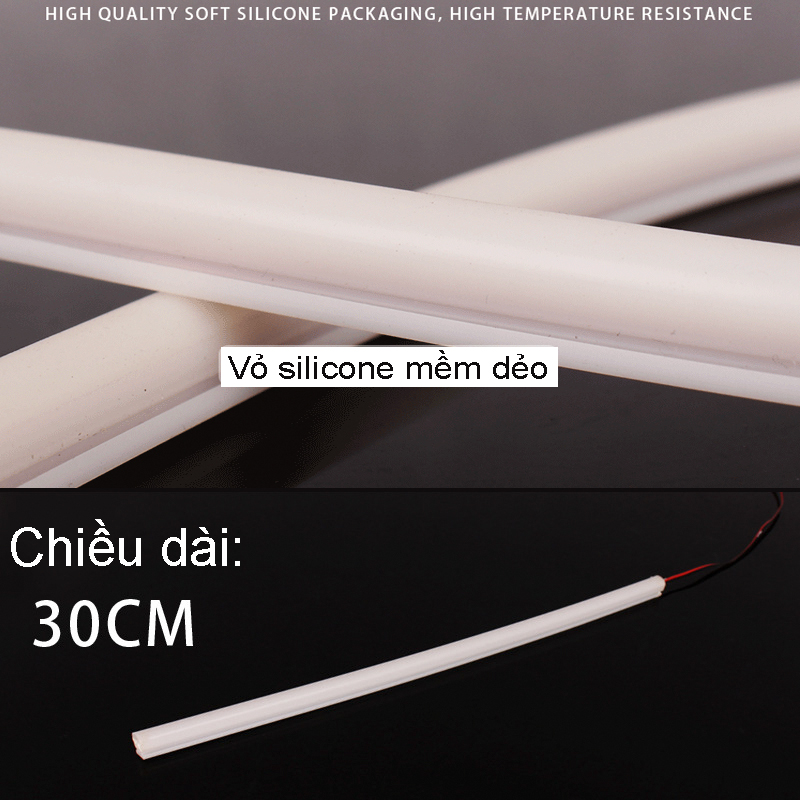1 Dây Đèn led dây Audi silicon 30cm đủ màu chọn - K30