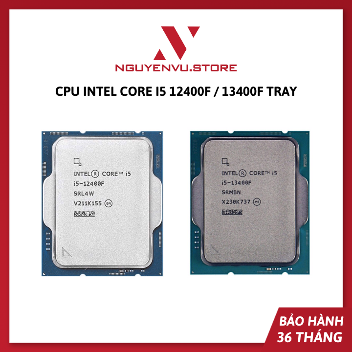 Intel Core i5 12400f/i5 13400f CPU (tray without Box) -3 years warranty