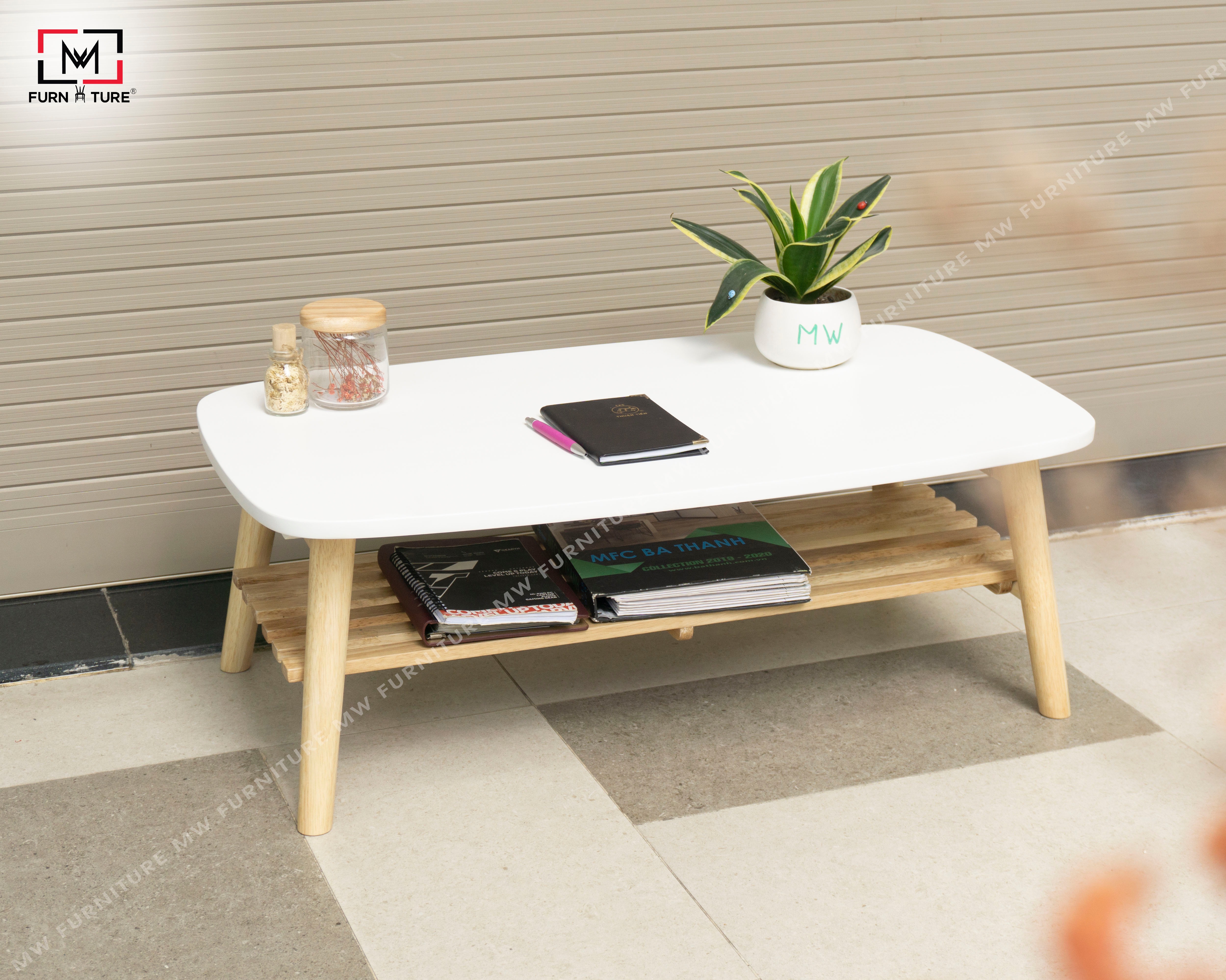 [HCM]BÀN TRÀ/ SOFA CHÂN GẤP HÀN QUỐC CÓ SẠP - B TABLE WHITE