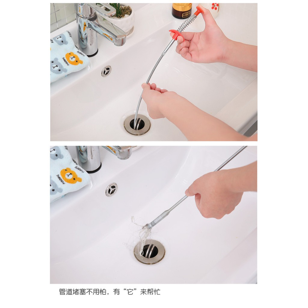 Lò Xo Thông Tắc Cống Có Móc Kẹp