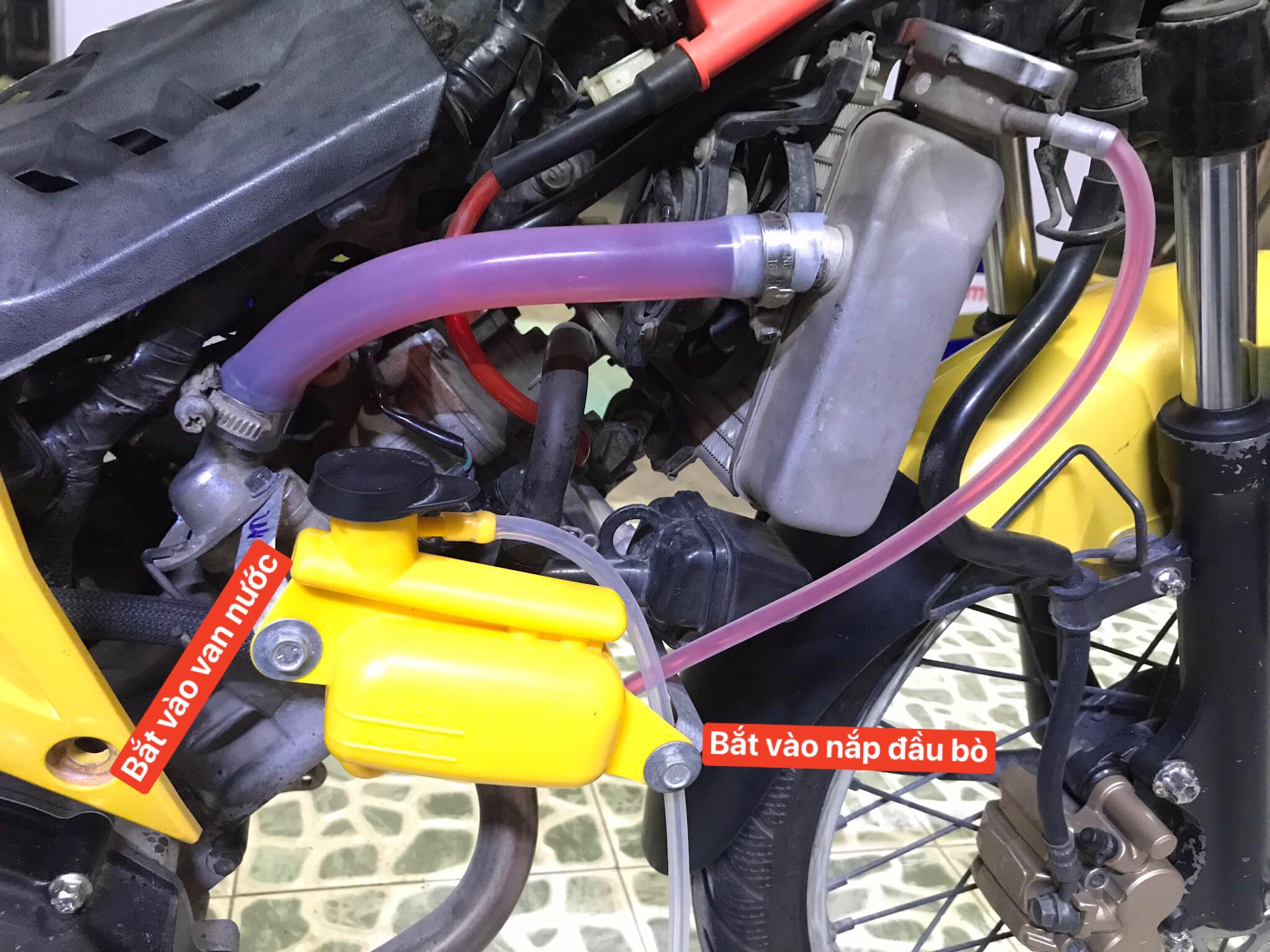 Bình nước Ab chế cho Ex135, Ex150.