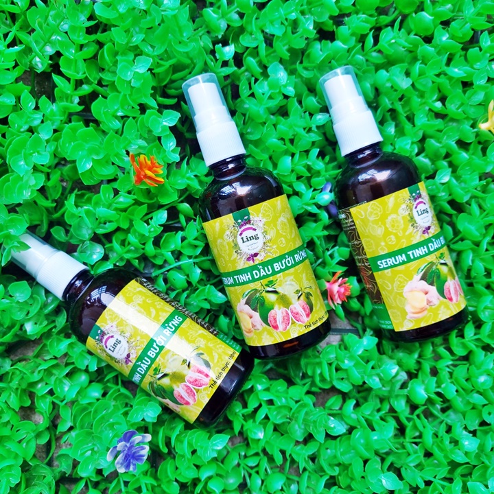 [HCM]Tinh dầu bưởi rừng mọc tóc hói gàu Ling 100ml