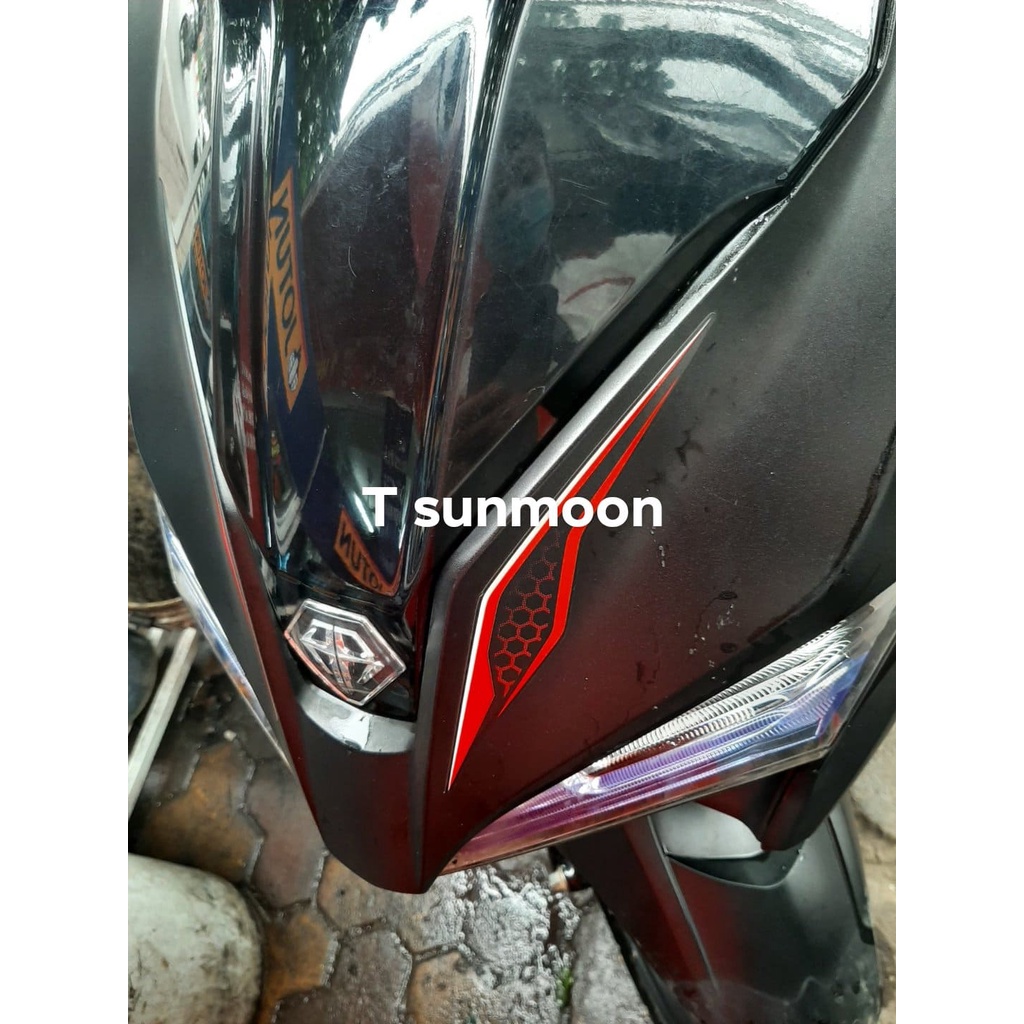 Tem yếm ab 2018 tem air blade 2018 đen mờ honda chưa logo đỏ