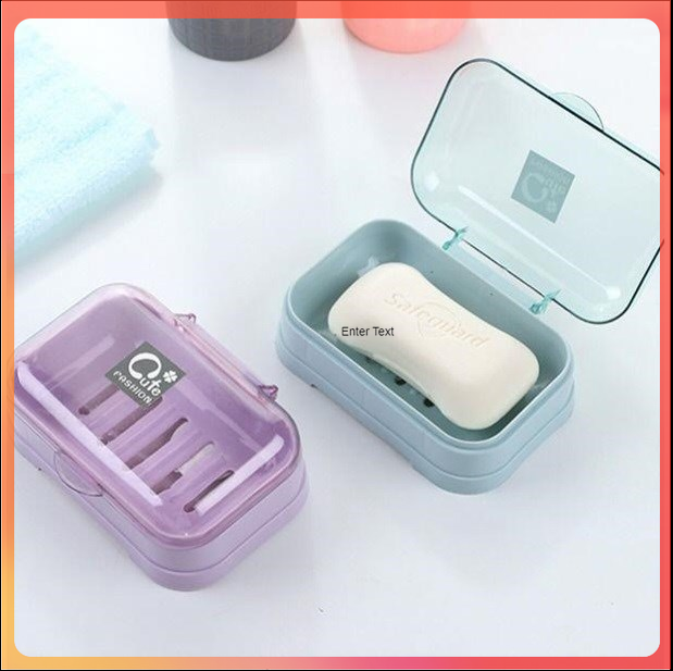 Hộp Đựng Xà Phòng Dễ Thương, Nhỏ Gọn, Có Nắp Đậy