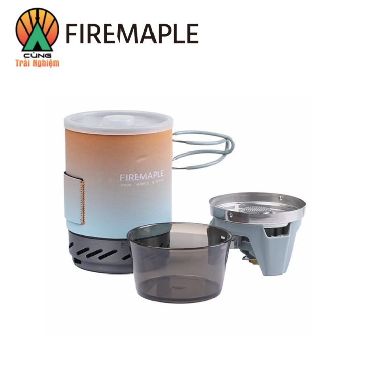 Bếp cắm trại kèm nồi chuyên dụng di động fire-maple nấu ăn cá nhân ngoài trời fms-x1