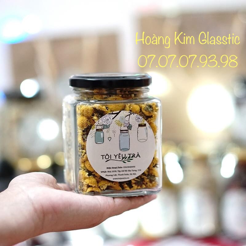 [HCM]combo 10 HỦ THUỶ TINH VUÔNG NẮP THIẾT 100ml
