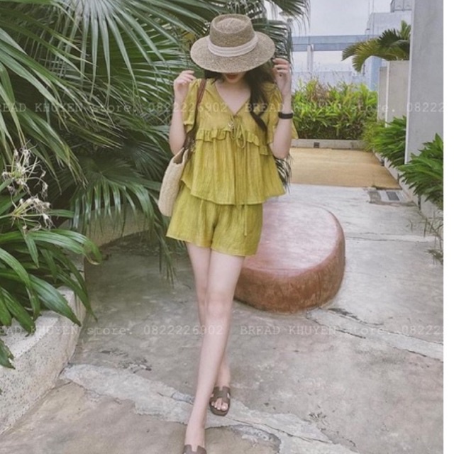 [Ảnh thật /Videos] Set Sơ mi rộng mềm mịn mặc lên siêu xinh hot trend