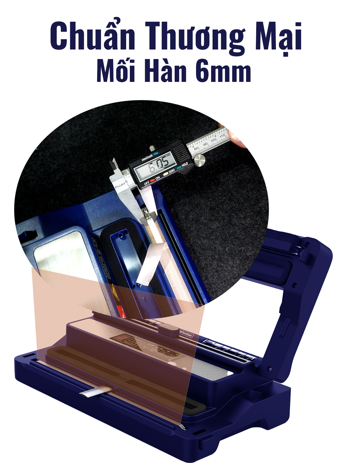 Máy hút chân không HTG-VS-86, hút mọi loại túi, công nghệ mới với chế độ hàn thông minh, hút 2 động cơ mạnh mẽ, hút và thổi phồng, hàng chính hãng