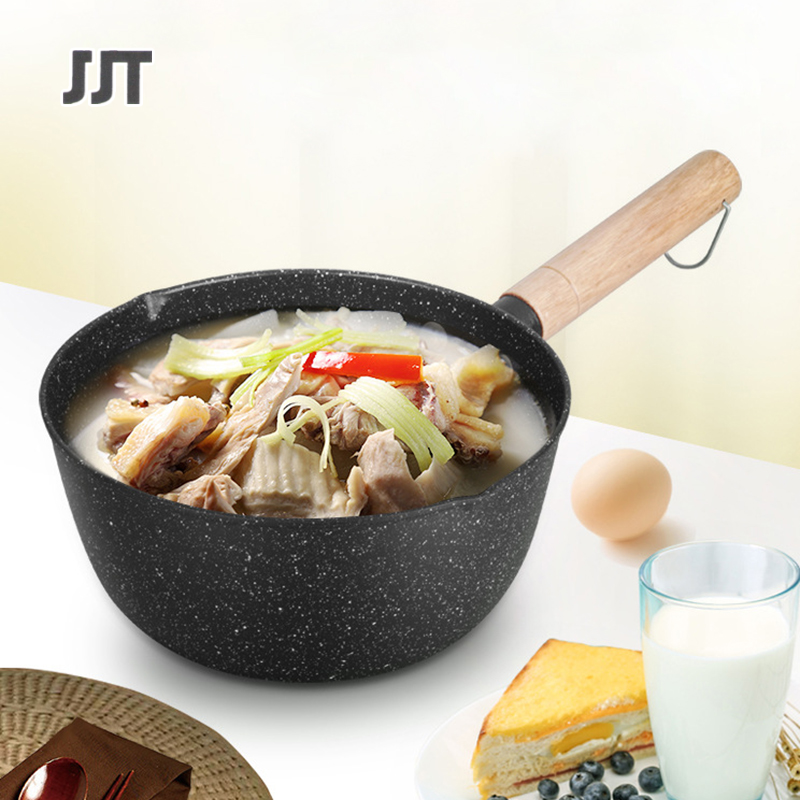 Baby Food Soup Noodle Pot 1Pc 20Cm Medical Stone Milk Pan Non-Stick Small Milk Pot Non-Stick Food Pot For Gas Cookerand Induction Cooker Snow Aluminum Multifunctional Non-stick small milk pot, baby pot, auxiliary bottom of the pot. small milk pot ​Cooker