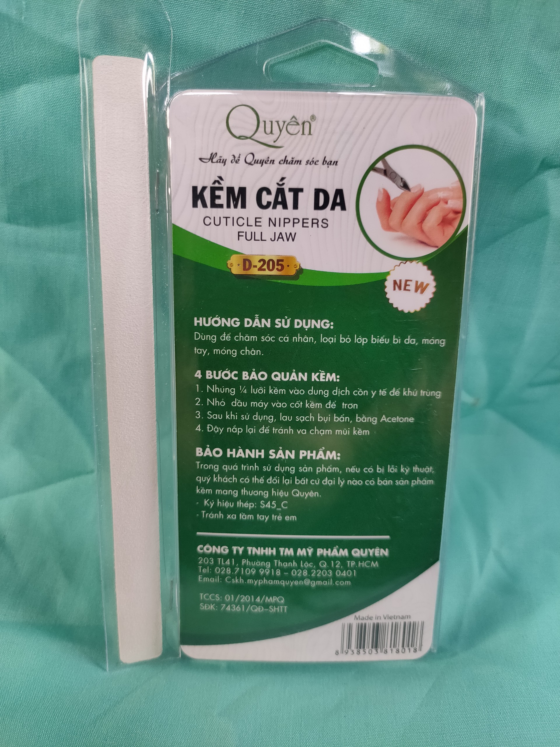 Kềm cắt da bạc Quyên D 205