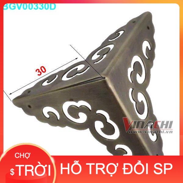 Bịt góc vuông họa tiết vàng đồng D003 cao cấp