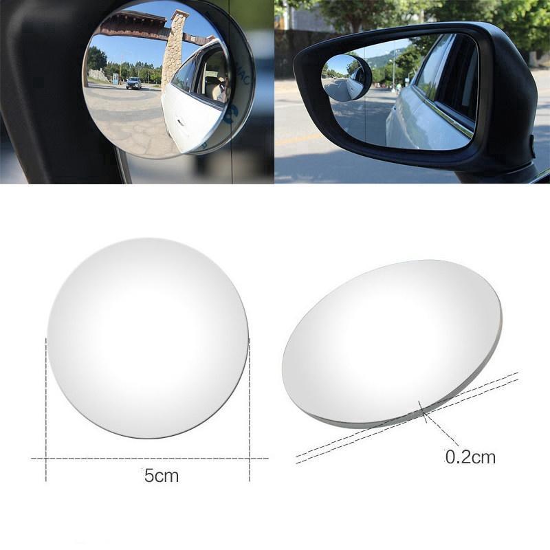 Gương cầu lồi ô tô mạ chrome bạc loại xịn dán gương chiếu hậu ô tô, xe hơi xoay 360 độ - Lẻ 1 gương cầu bạc