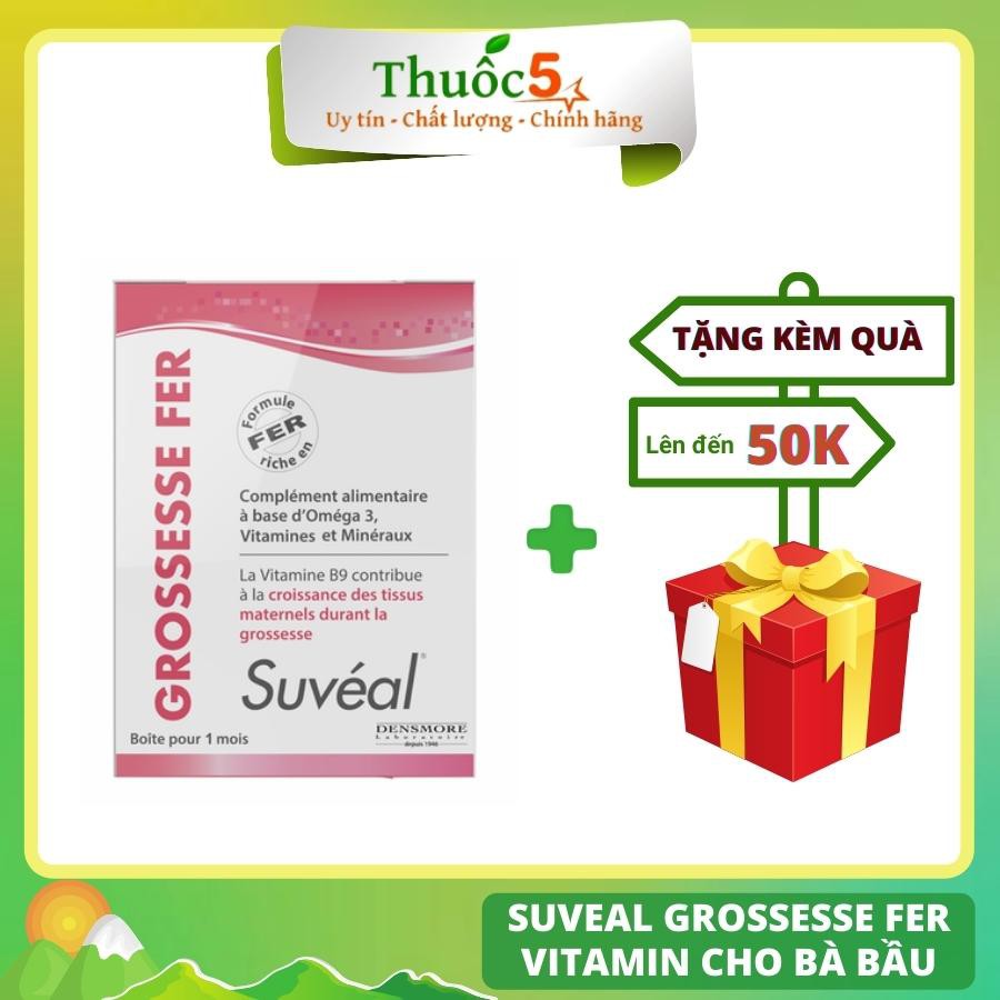 Suveal Grossesse Fer vitamin cho bà bầu, hộp 30 viên