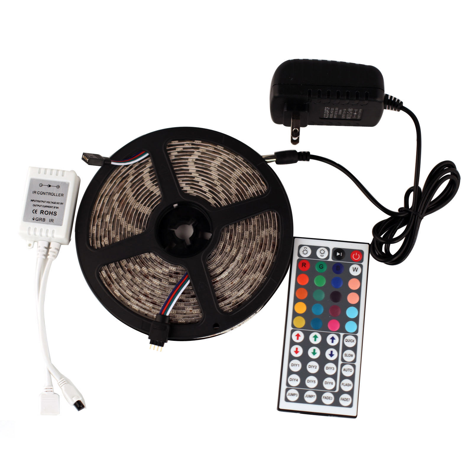 Đèn Led Dây 5050 7 Màu RGB 5M Có Remote Nhiều Chế Độ