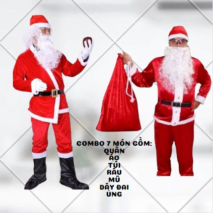 Bộ quần áo ông già noel người lớn M74