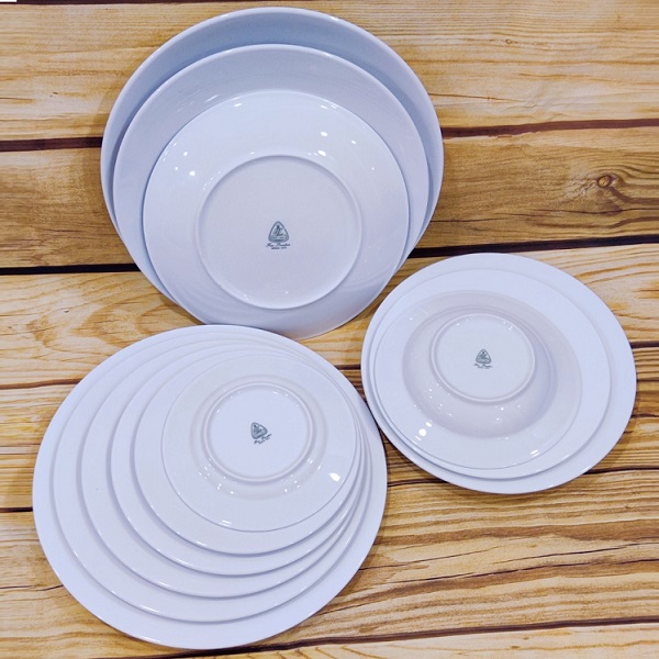 Dĩa sứ tròn minh long 15,18,20,22cm - dĩa sứ tròn minh long