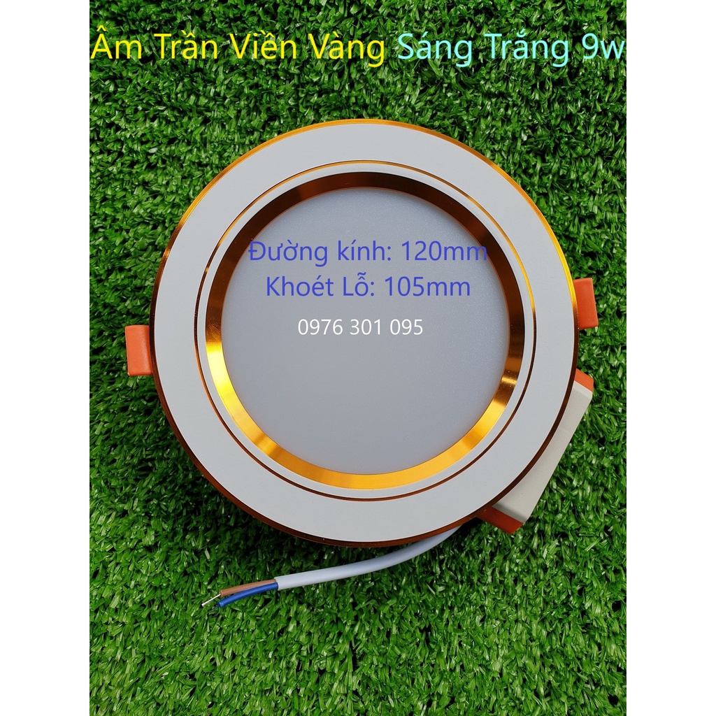 Đèn Âm Trần 3 Màu 7w và 9w (Viền Vàng - Viền Bạc)