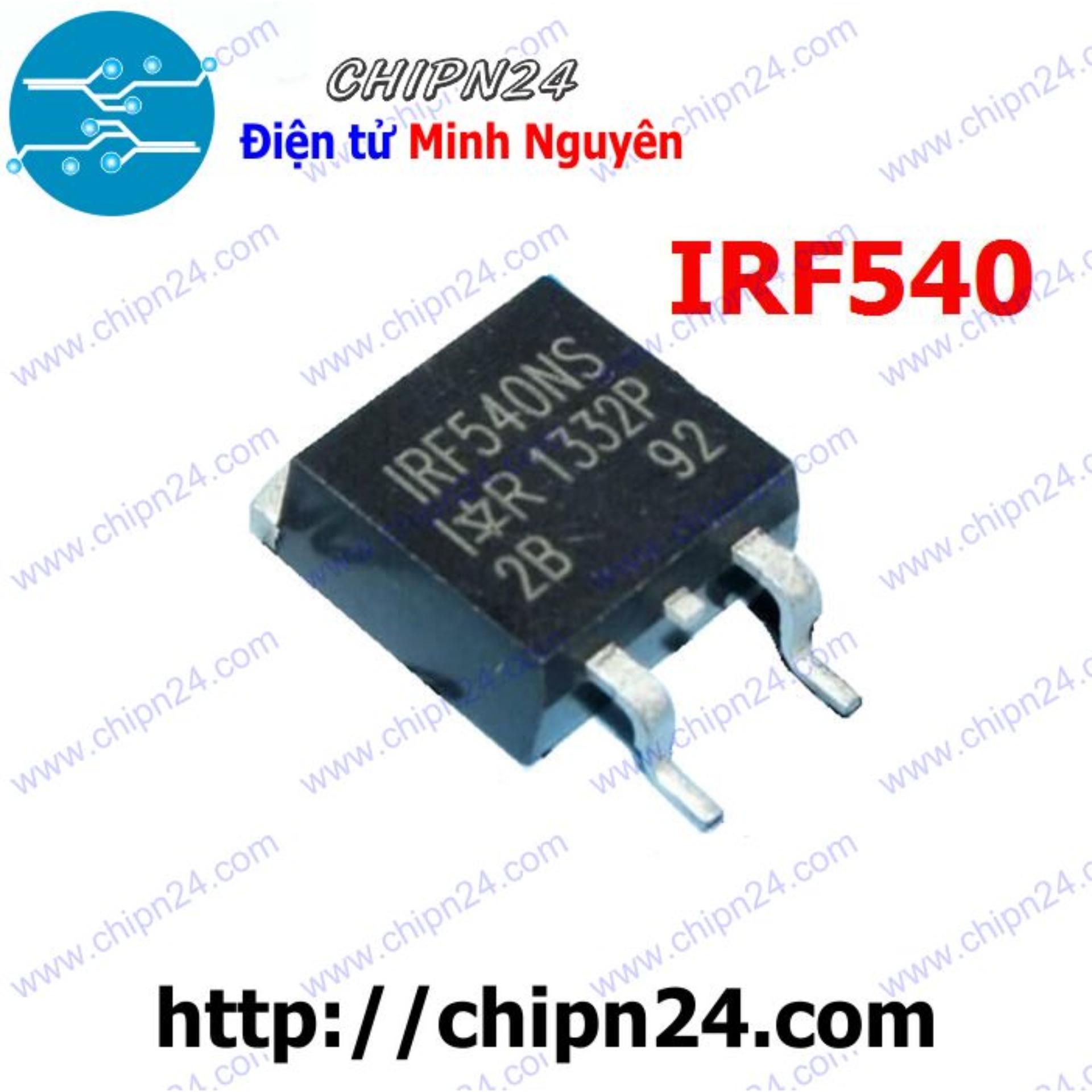 [2 con] (SOP) Mosfet Dán IRF540 TO-263 33A 100V Kênh N (SMD Dán) (IRF540NS F540NS 540)