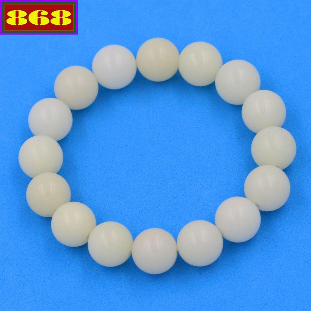 Vòng chuỗi phong thủy bồ đề trắng 12 ly 16 hạt - Chuỗi đeo tay gỗ phong thủy - Đem lại bình an, may mắn cho người đeo