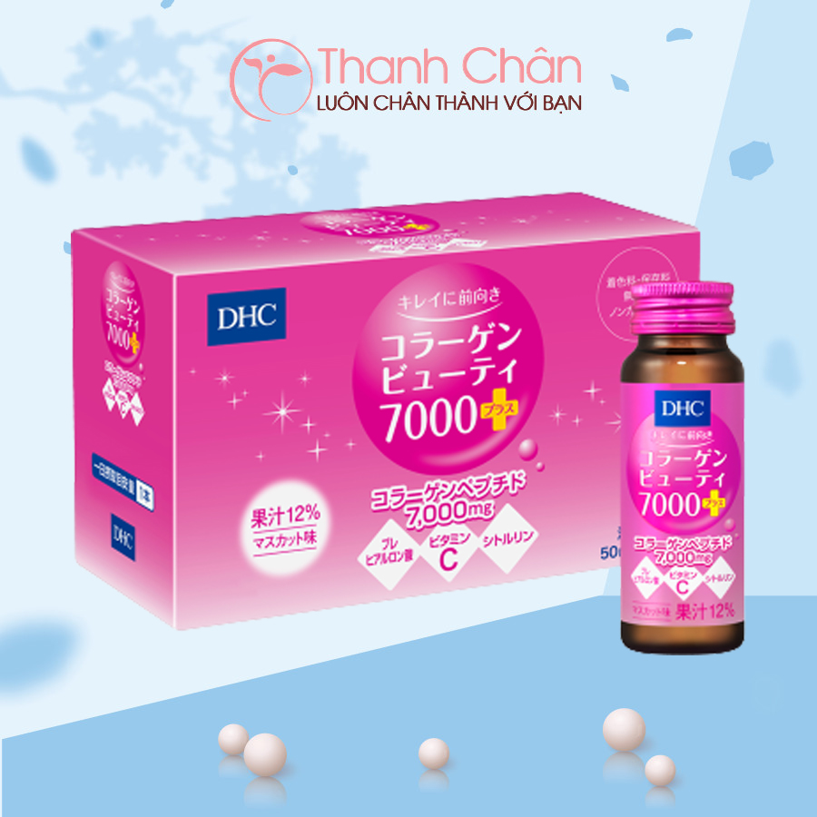 Collagen nước DHC Collagen Beauty 7000 Plus (Hộp 10 lọ)