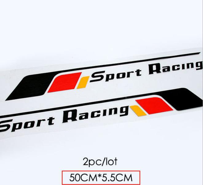 [HCM]Bộ 2 tem dán cửa xe ô tô Sport Racing 2