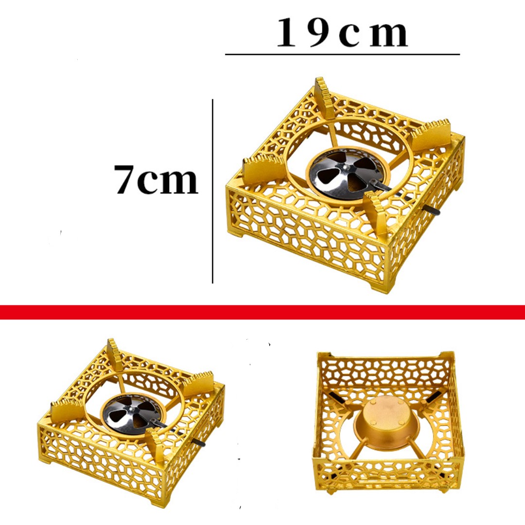 Bếp cồn gang cao cấp - mạ vàng