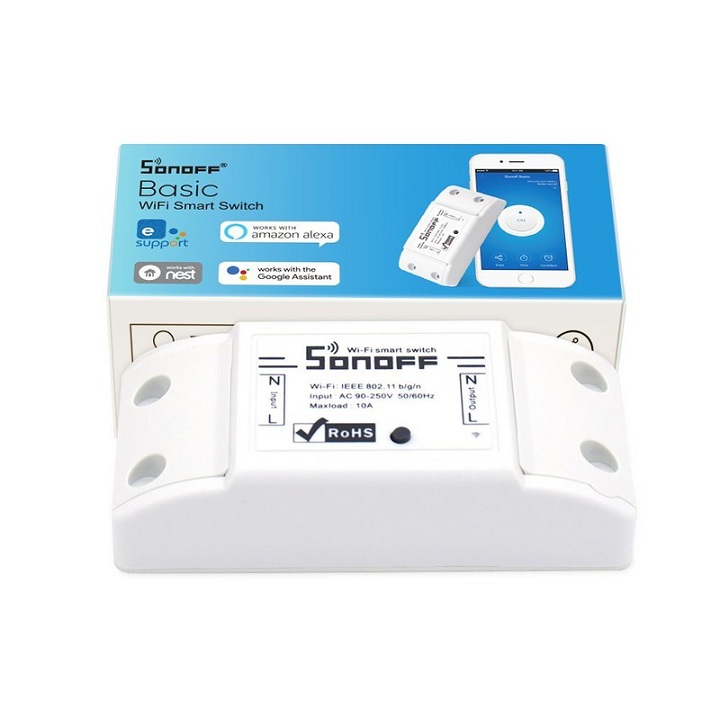 Công tắc wifi Sonoff Basic Phiên Bản Tiếng Anh chuẩn Quốc Tế