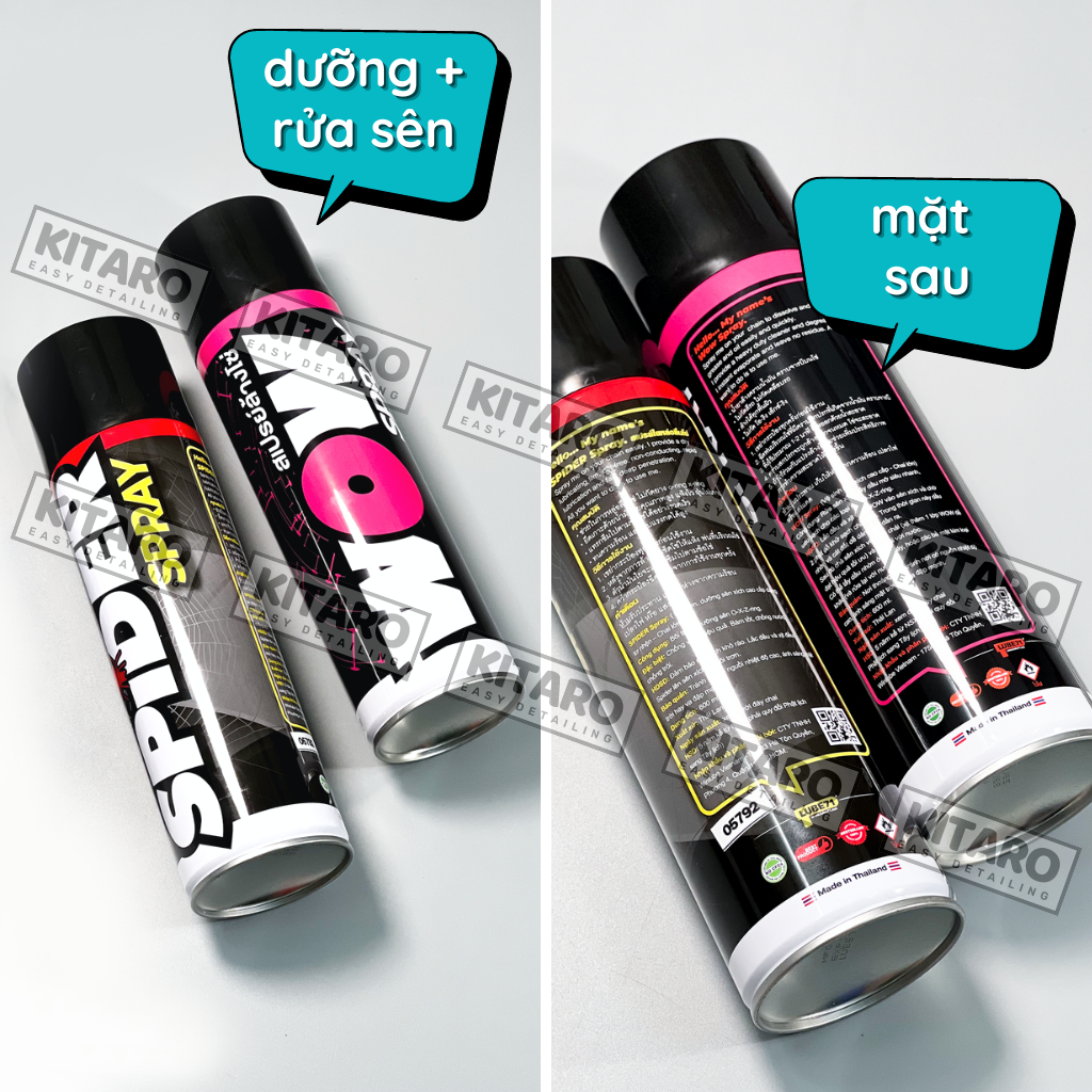 Xịt dưỡng sên SPIDER 600ml Thái Lan không văng