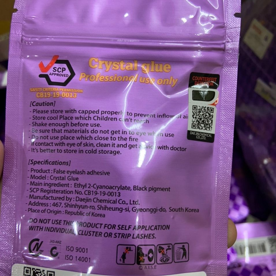 [HCM]Keo nối mi Crytal Glue keo crystal tím