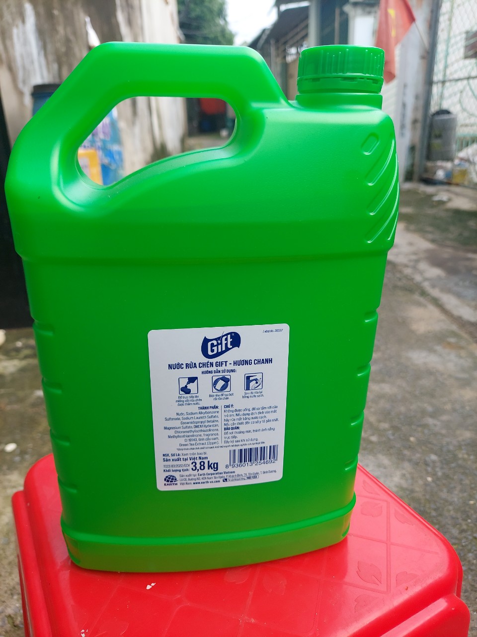 Nước rửa chén Gift Chanh/ Trà Chanh can 3.8 kg
