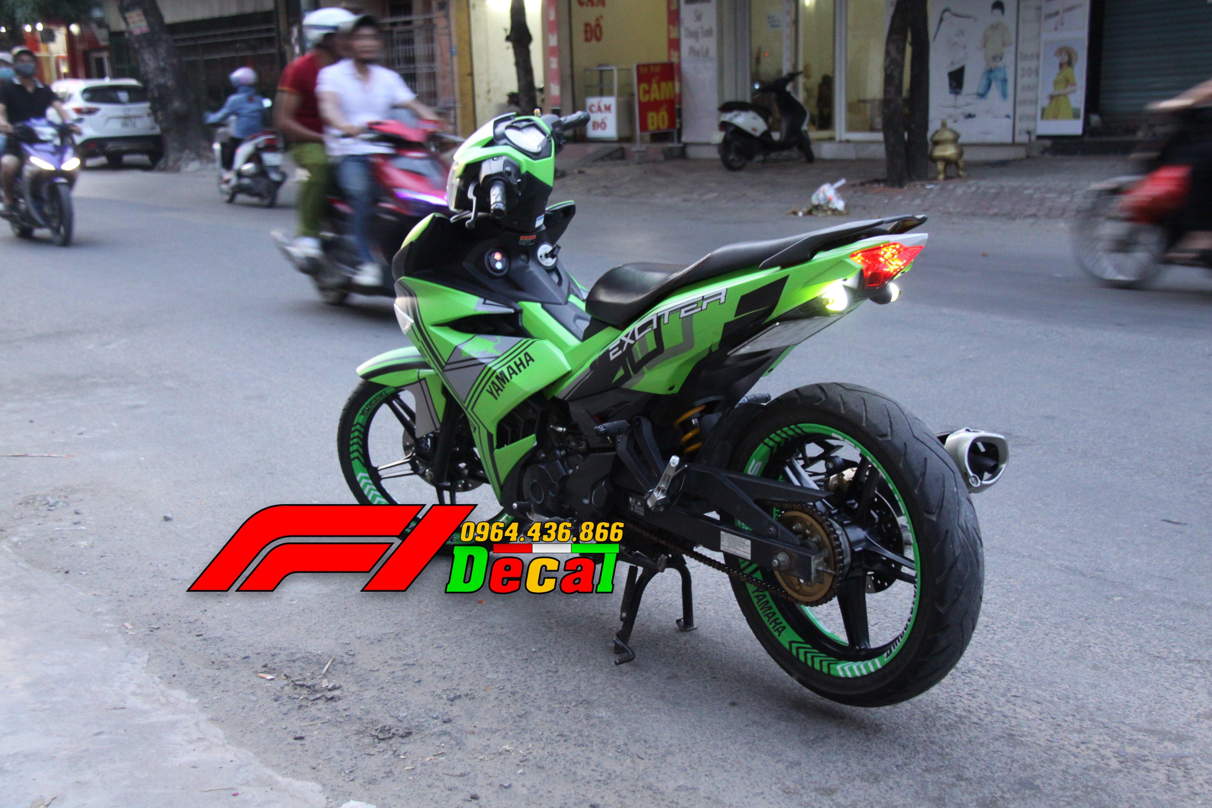 Tem trùm exciter 150 xanh nõn chuối