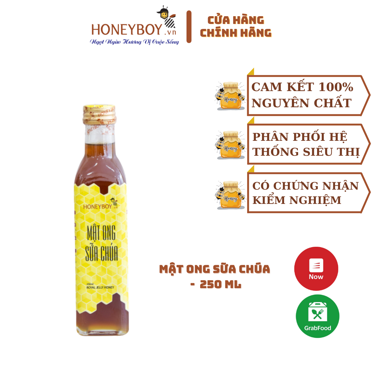 Mật ong sữa chúa HONEYBOY 250ml