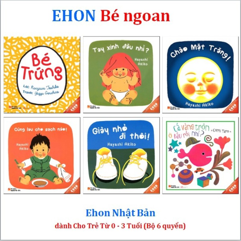 Mua Sách - Ehon Nhật Bản bé ngoan dành cho bé từ 0 - 3 tuổi (Bộ 6 quyển)
