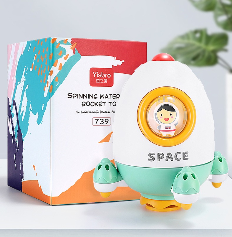 Đồ Chơi Nhà Tắm Tên Lửa Xoay 360 độ Phun Nước Độc Đáo