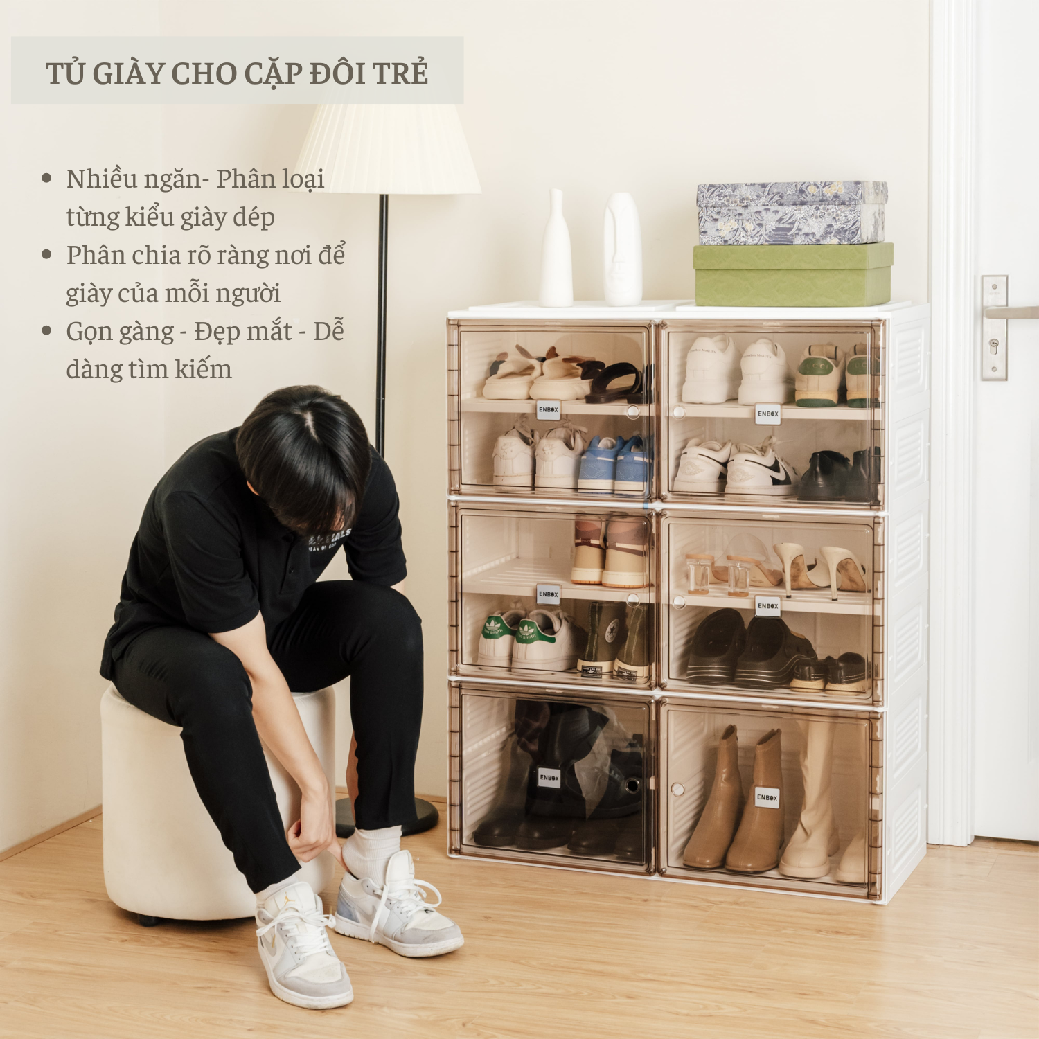 Tủ Đựng Giày Gia Đình Enbox