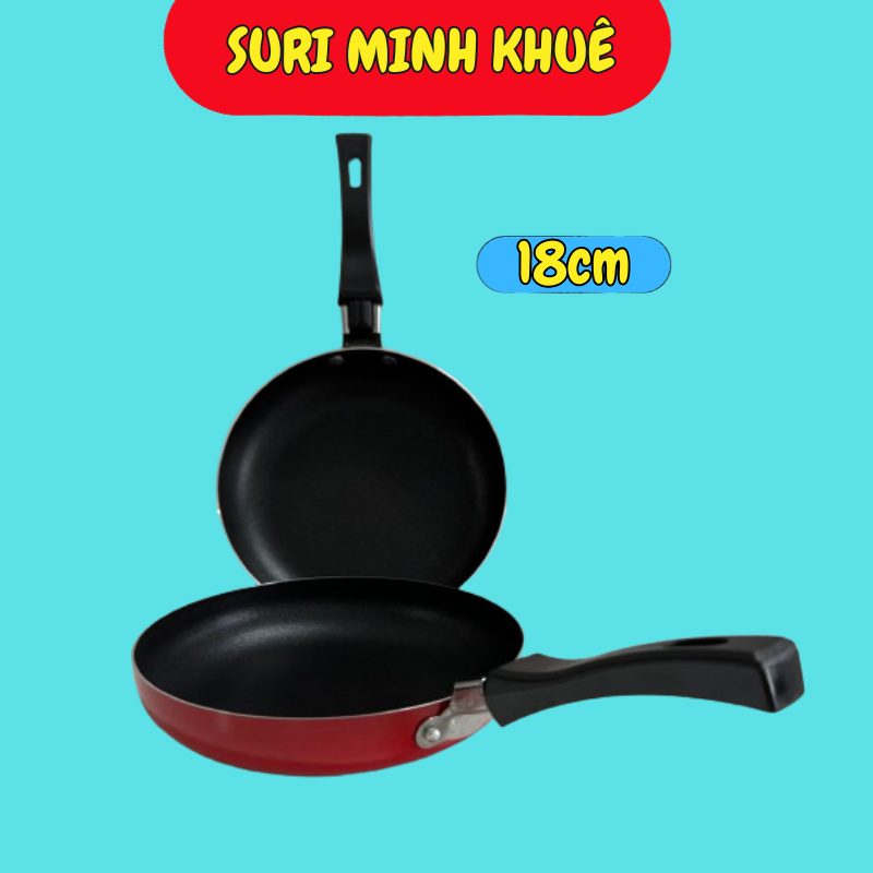 Chảo chống dính tay cầm 18 cm. Chảo chống dính tay cầm GOAL cách nhiệt đáy tản nhiệt đều