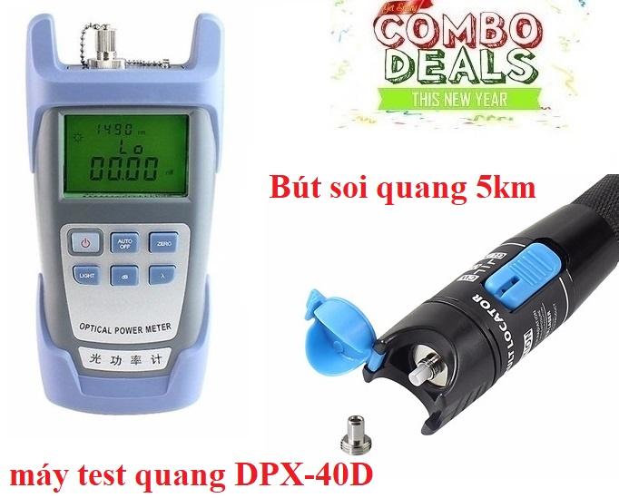 Máy đo suy hao cáp quang HX + Bút dò lỗi sợi quang 5km