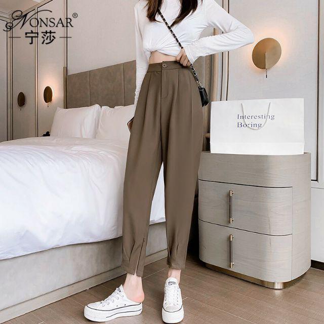 Quần baggy cạp cao 2 khóa