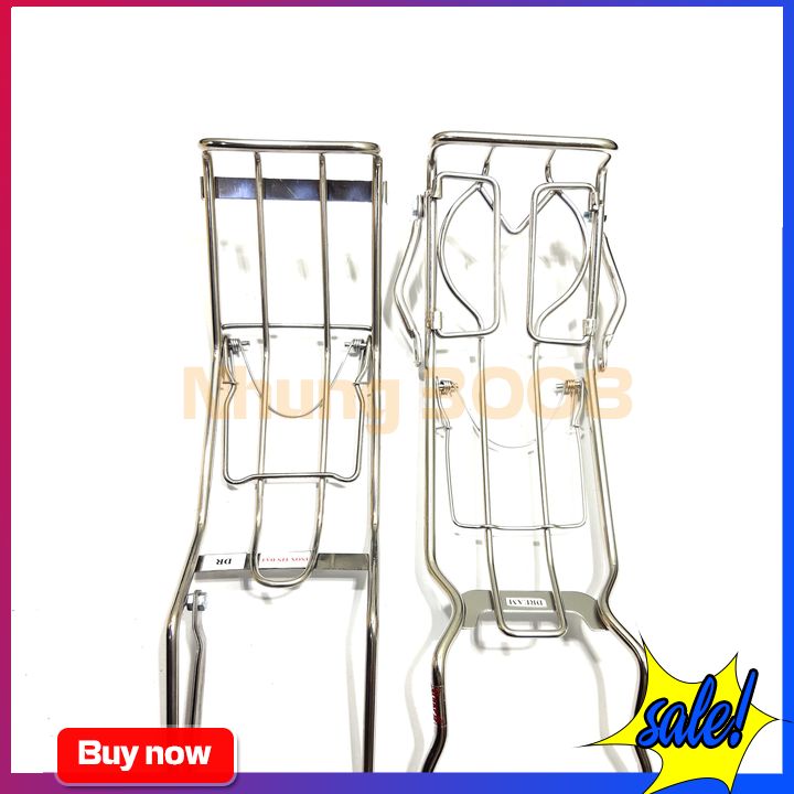Baga giữa Inox  Gắn xe máy Dream 2 loại (8li, 10li)